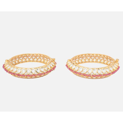 VIVINIA By Vidhi Mehra Isvaraah 2.0 Gold Plated Kundan/Polki Bangles