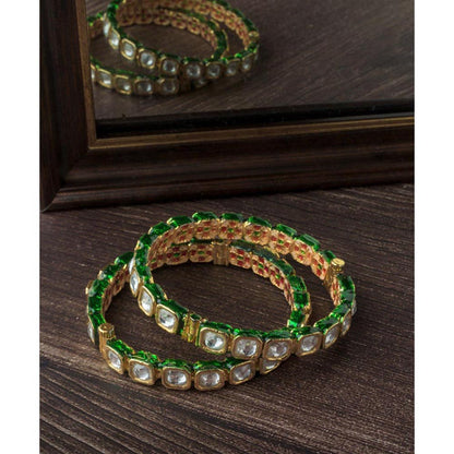 VIVINIA By Vidhi Mehra Gold Plated Synthetic Stone Womens Bangles