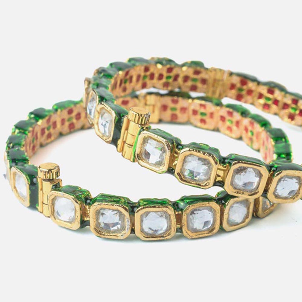 VIVINIA By Vidhi Mehra Gold Plated Synthetic Stone Womens Bangles