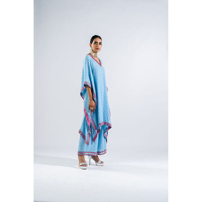 Vvani by Vani Vats Ice Blue Kaftan & Palazzo (Set of 2)