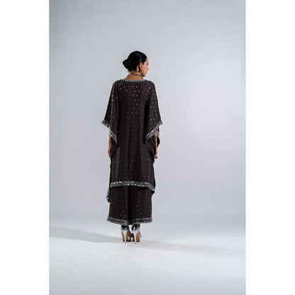 Vvani by Vani Vats Charcoal Grey Kaftan & Palazzo (Set of 2)