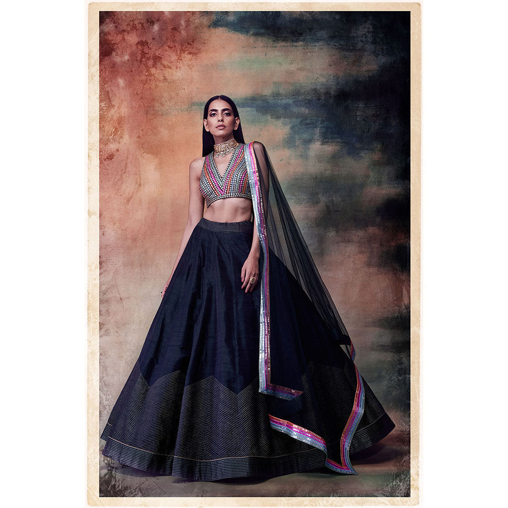 Vvani by Vani Vats Multi Blouse with Lehenga & Dupatta (Set of 3)