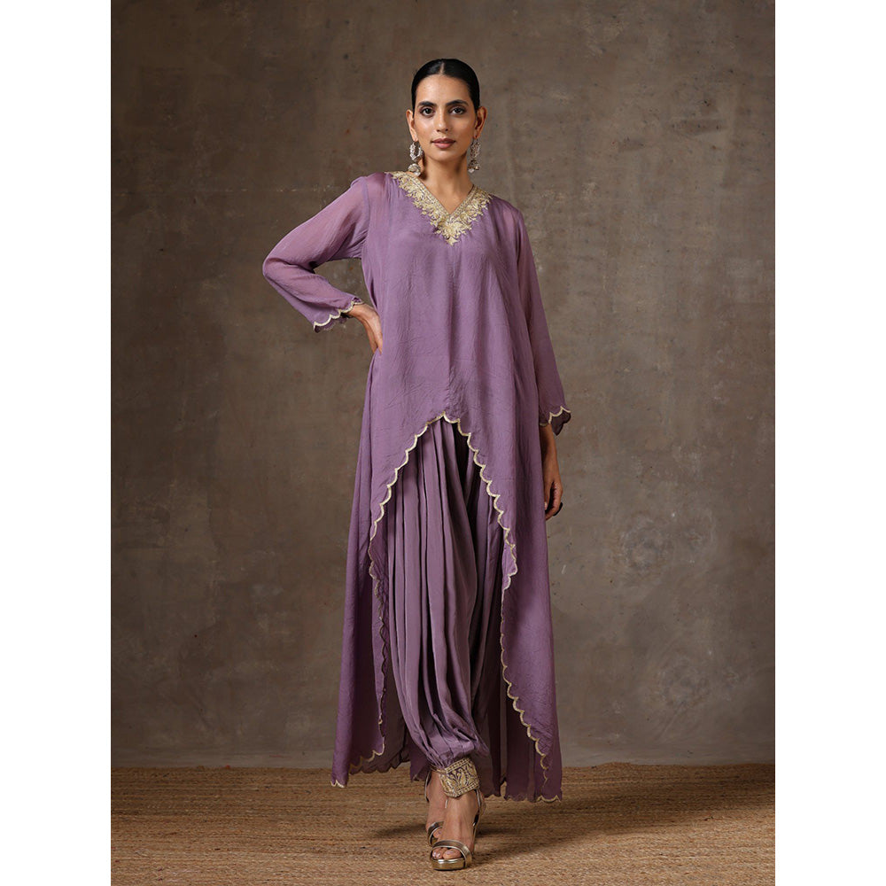 WAZIR C Afghani Dress with Top Cape And Pant (Set of 3)