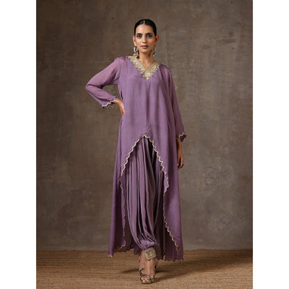 WAZIR C Afghani Dress with Top Cape And Pant (Set of 3)