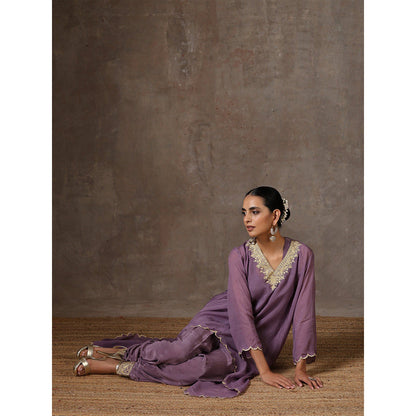 WAZIR C Afghani Dress with Top Cape And Pant (Set of 3)