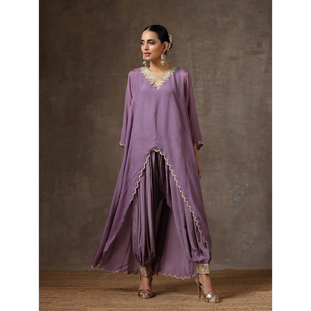 WAZIR C Afghani Dress with Top Cape And Pant (Set of 3)