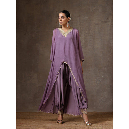 WAZIR C Afghani Dress with Top Cape And Pant (Set of 3)