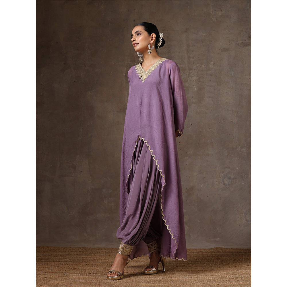 WAZIR C Afghani Dress with Top Cape And Pant (Set of 3)