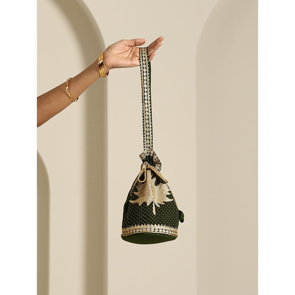 WAZIR C Gul Polka Dot Potli Bag