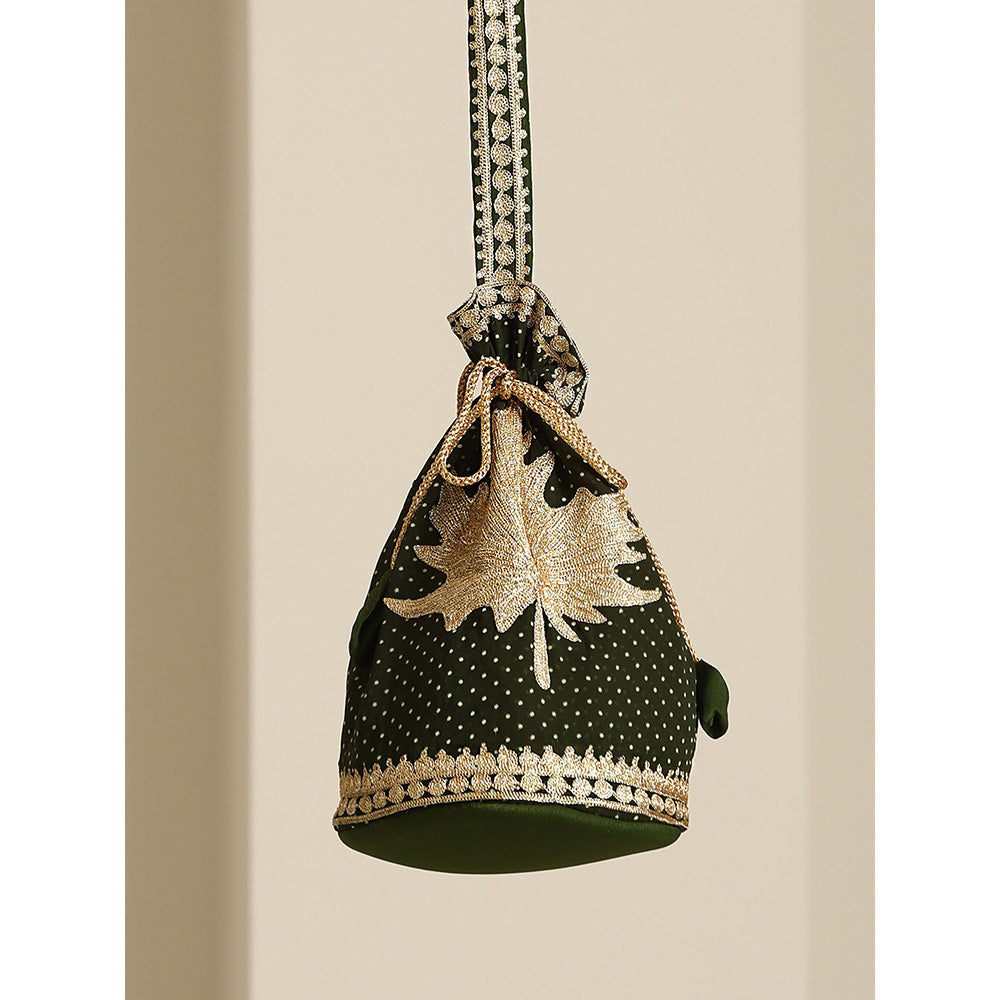 WAZIR C Gul Polka Dot Potli Bag