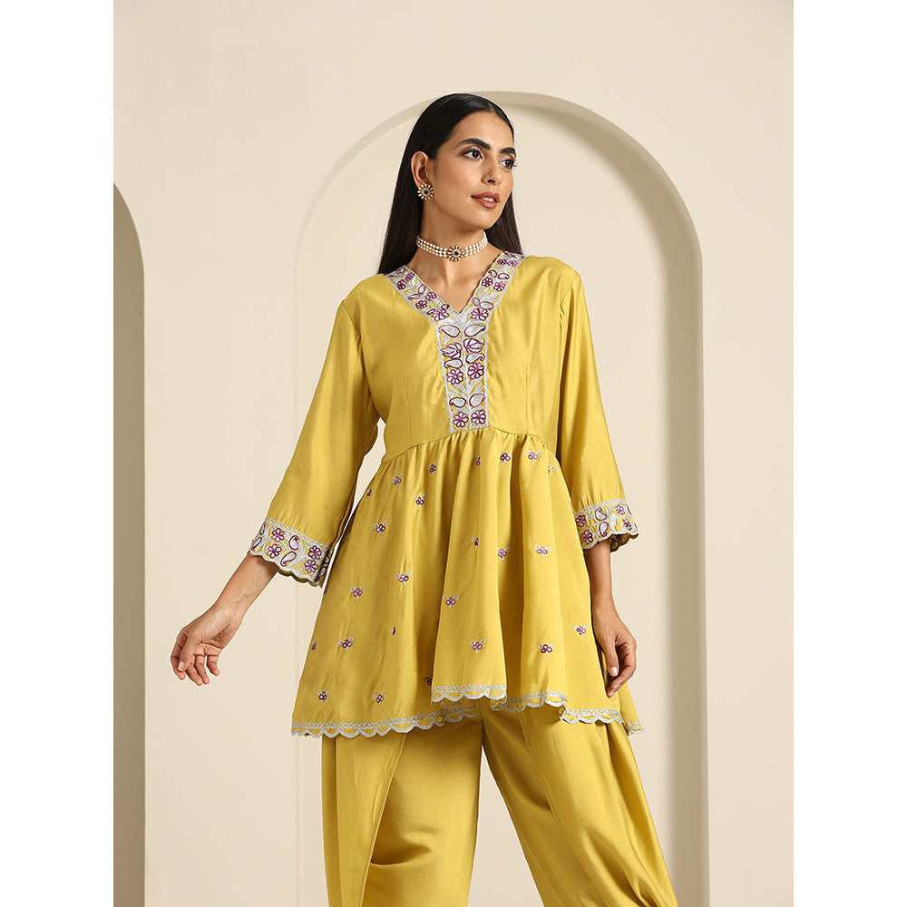 WAZIR C Gul Peplum Co Ord (Set of 2)