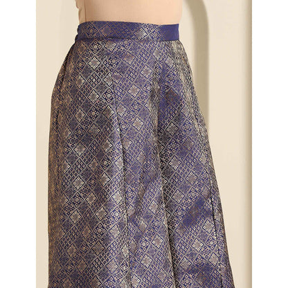 WAZIR C Gul Brocade Kurta with Palazzo & Dupatta (Set of 3)