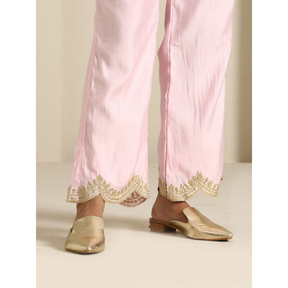 WAZIR C Gul Baby Pink And Hot Pink Kurta with Pant & Dupatta (Set of 3)
