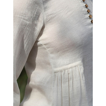 WeaverStory White Pure Cotton Top