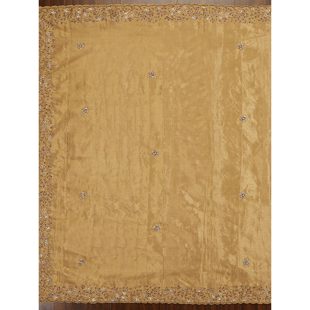 WeaverStory Gold Embroidery Dupatta