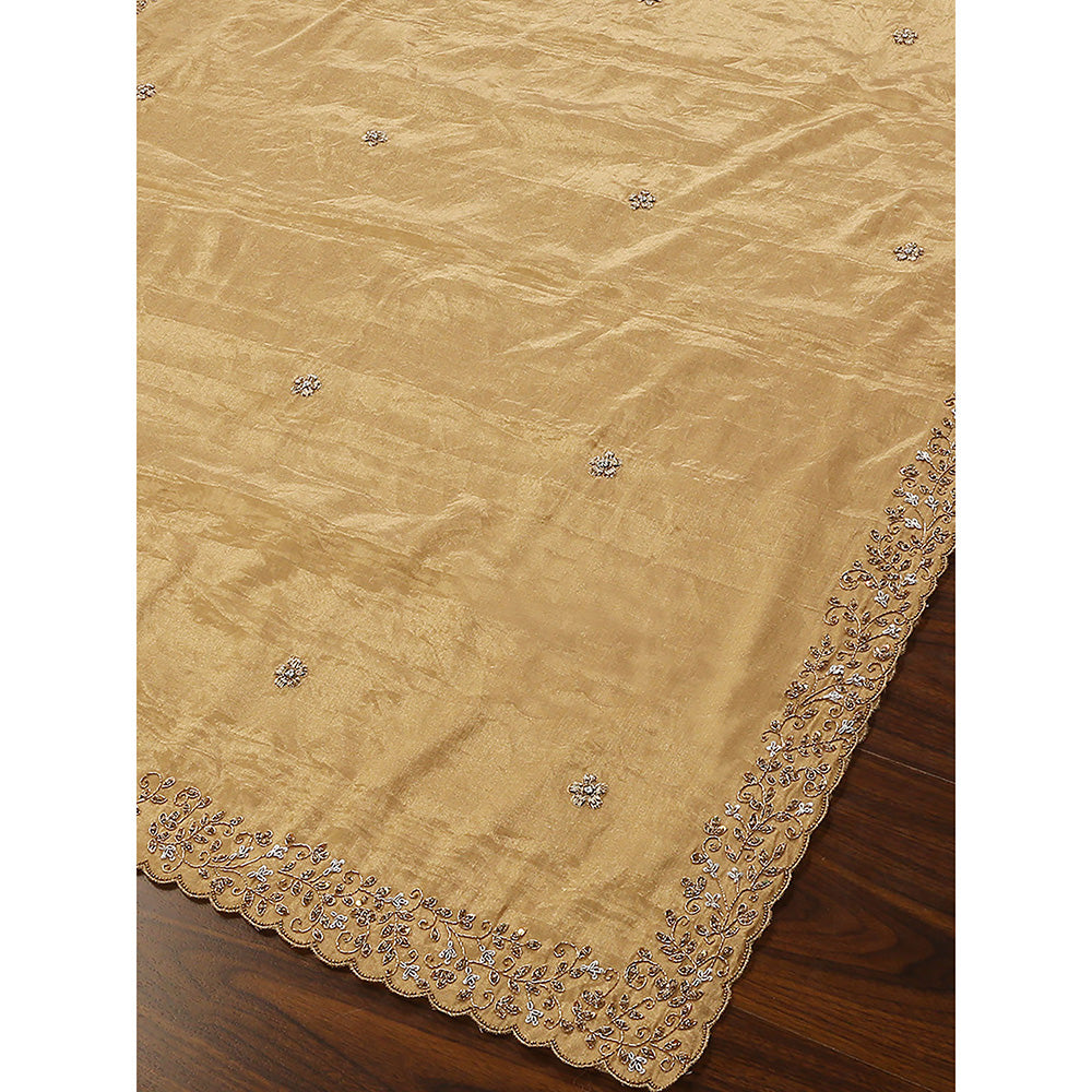 WeaverStory Gold Embroidery Dupatta