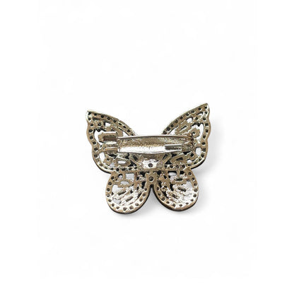 WRAPGAME INDIA Baguette Butterfly Brooch - Silver