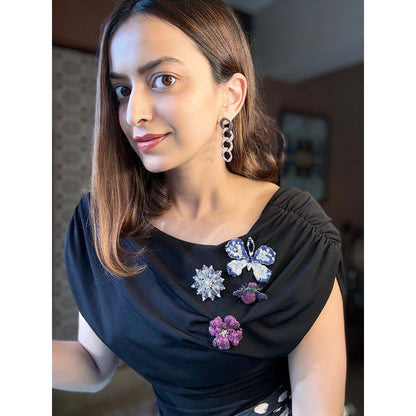 WRAPGAME INDIA Quad Cuban Link Earrings - White