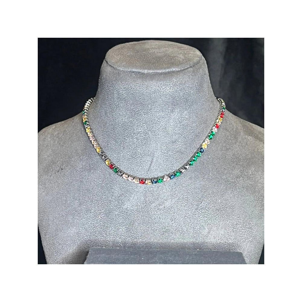 WRAPGAME INDIA Multicoloured Tennis Choker