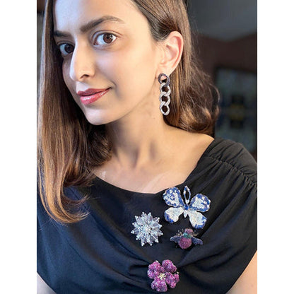 WRAPGAME INDIA Quad Cuban Link Earrings