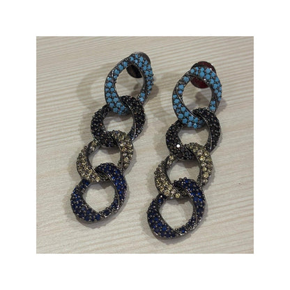 WRAPGAME INDIA Quad Cuban Link Earrings