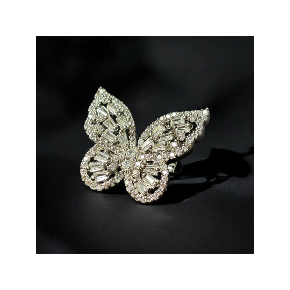 WRAPGAME INDIA Baguette Butterfly Brooch