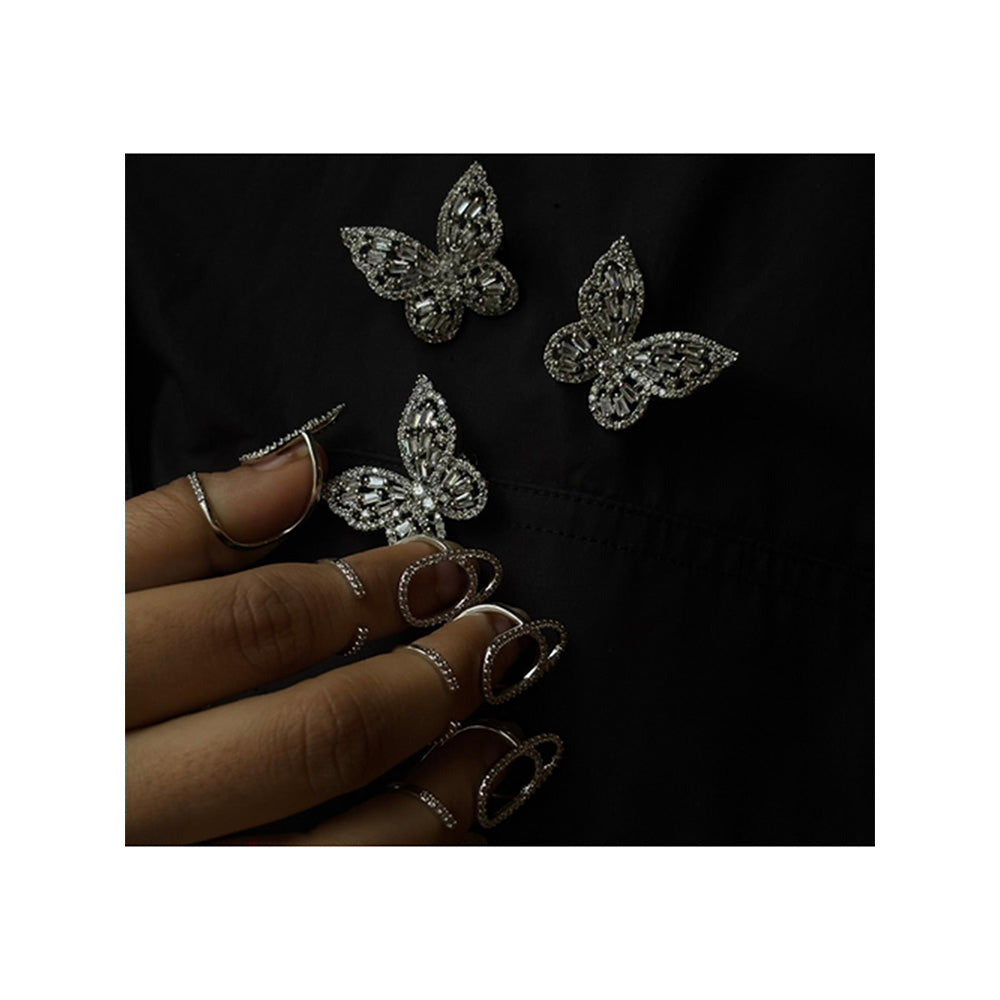 WRAPGAME INDIA Baguette Butterfly Brooch