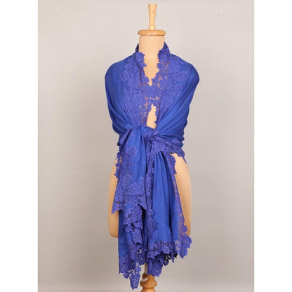 Wrapture By Suzanne Daisy Lace In Blue Shawl