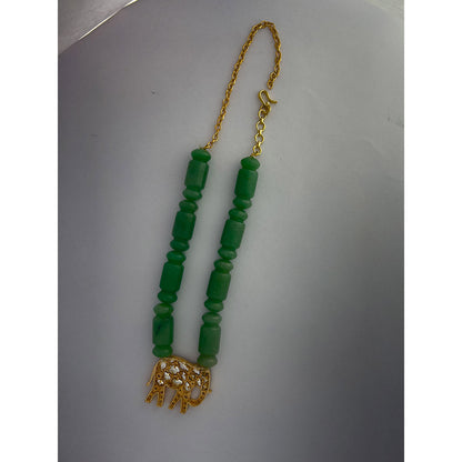 XAGO Le Eiran Sea Green Kundan Mossanite Necklace