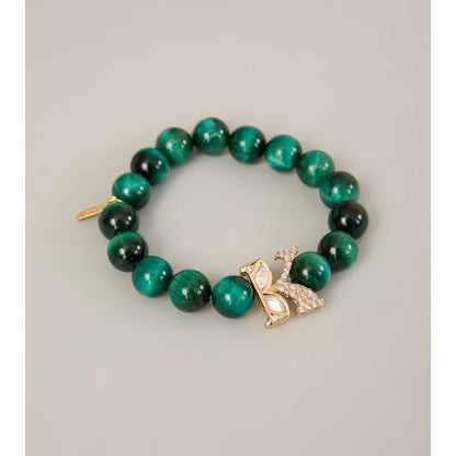 XAGO Vivaan Rakhi - Polki Motif Rakhi With Green Beads | Rakshabandhan By Xago