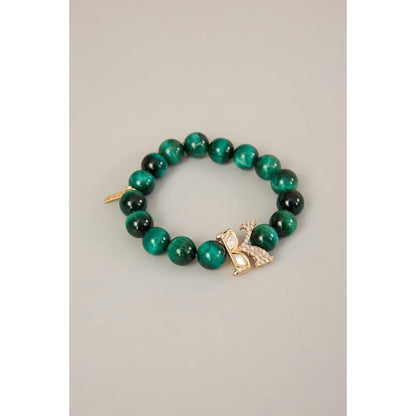XAGO Vivaan and Sharvani Polki Motif Rakhi and Lumba With Green Beads Rakshabandhan