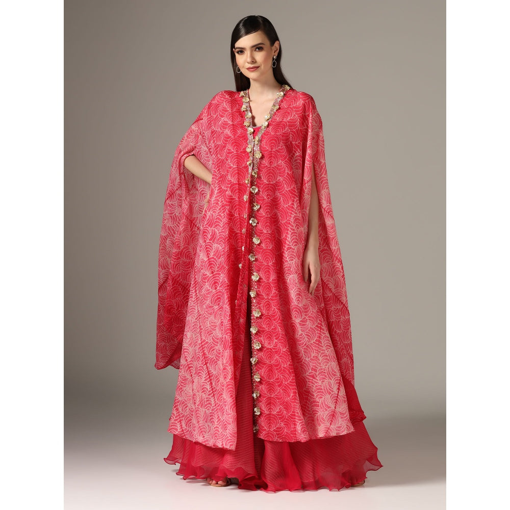 YASHODHARA Pink Cape Set (Set of 3)