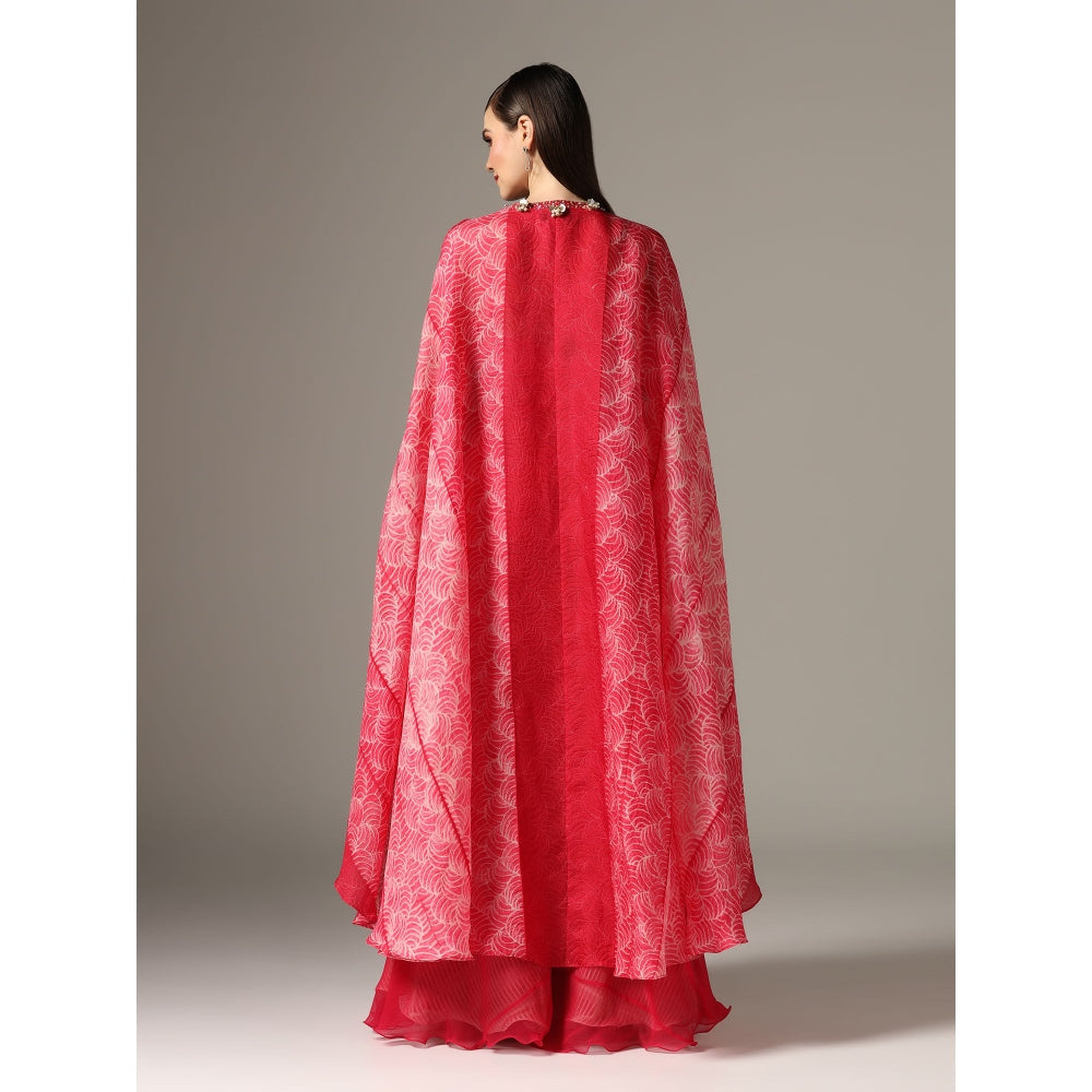 YASHODHARA Pink Cape Set (Set of 3)