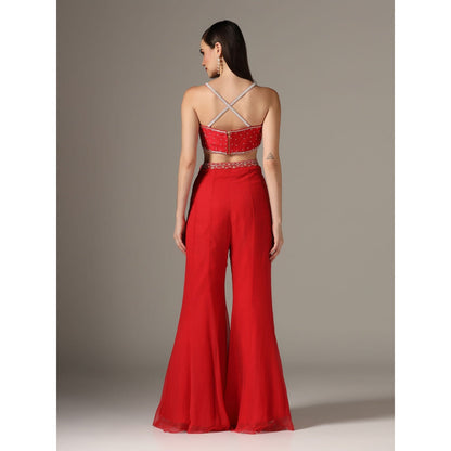 YASHODHARA Red Cape Set (Set of 3)