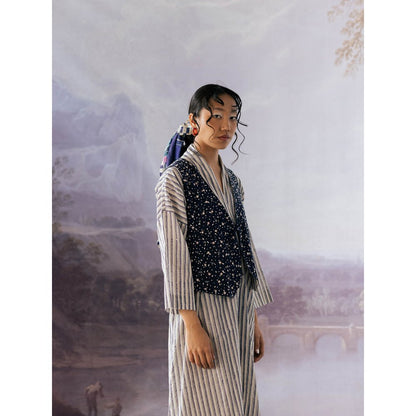 YAVI Blue Sol Waist Coat