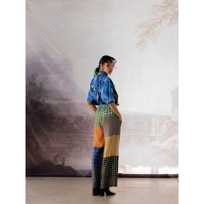 YAVI Multi-Color Anigo Blouse Top