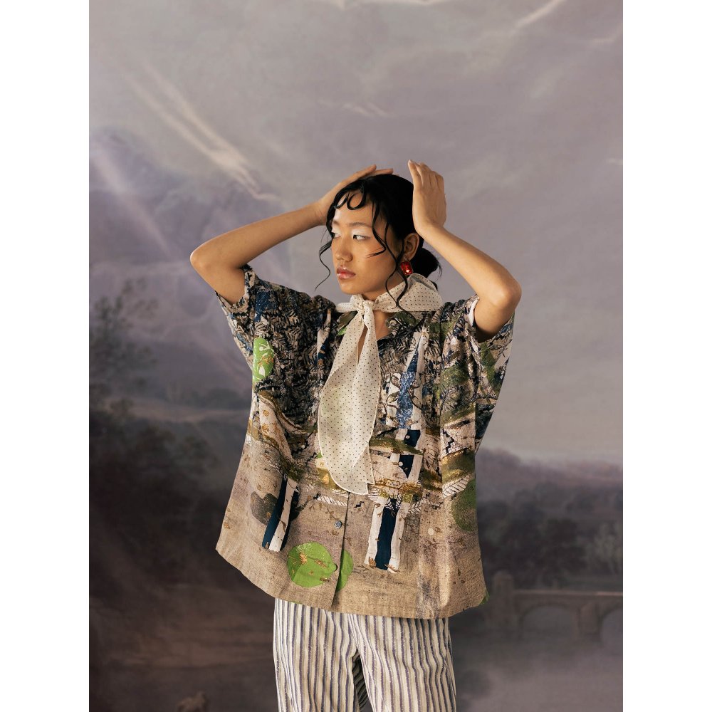 YAVI Multi-Color Emma Shirt Top