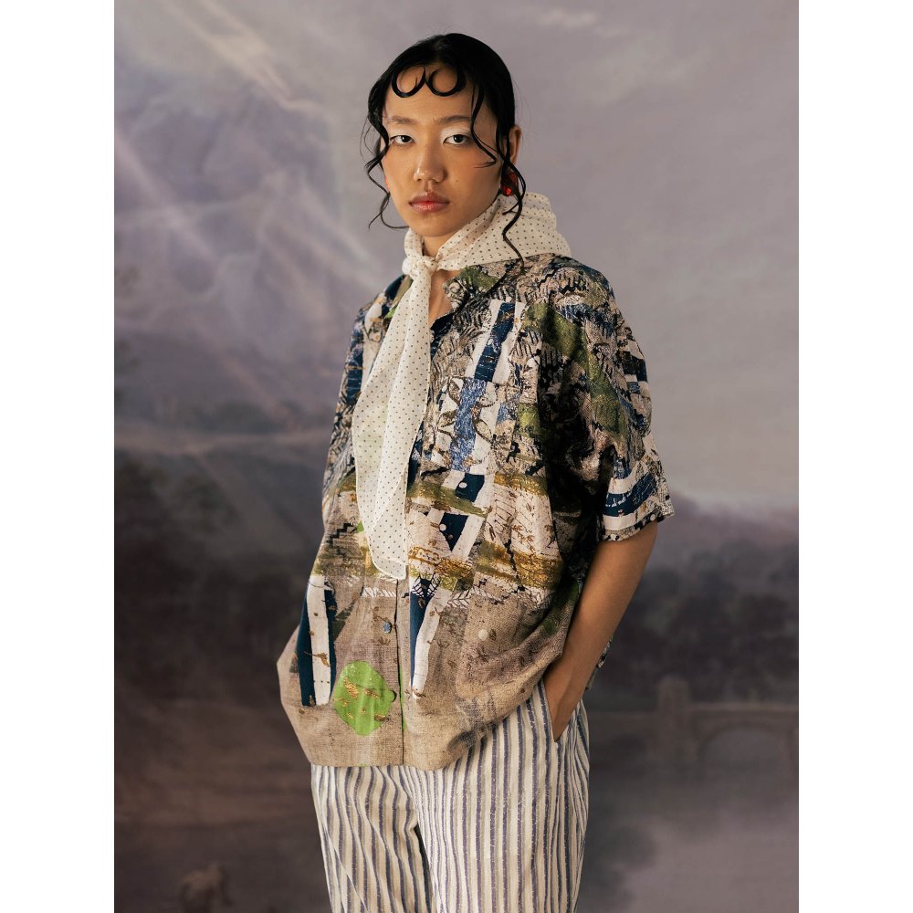 YAVI Multi-Color Emma Shirt Top