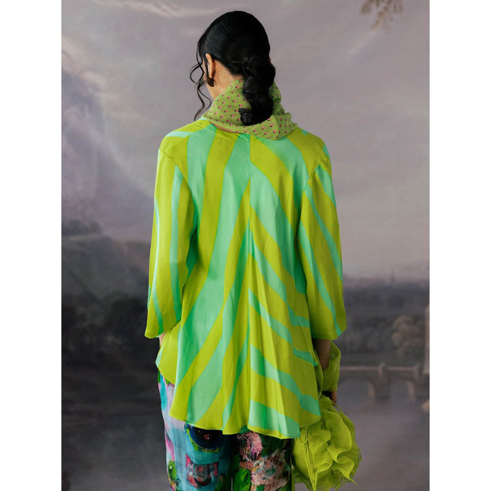 YAVI Green Jenny Shirt Top