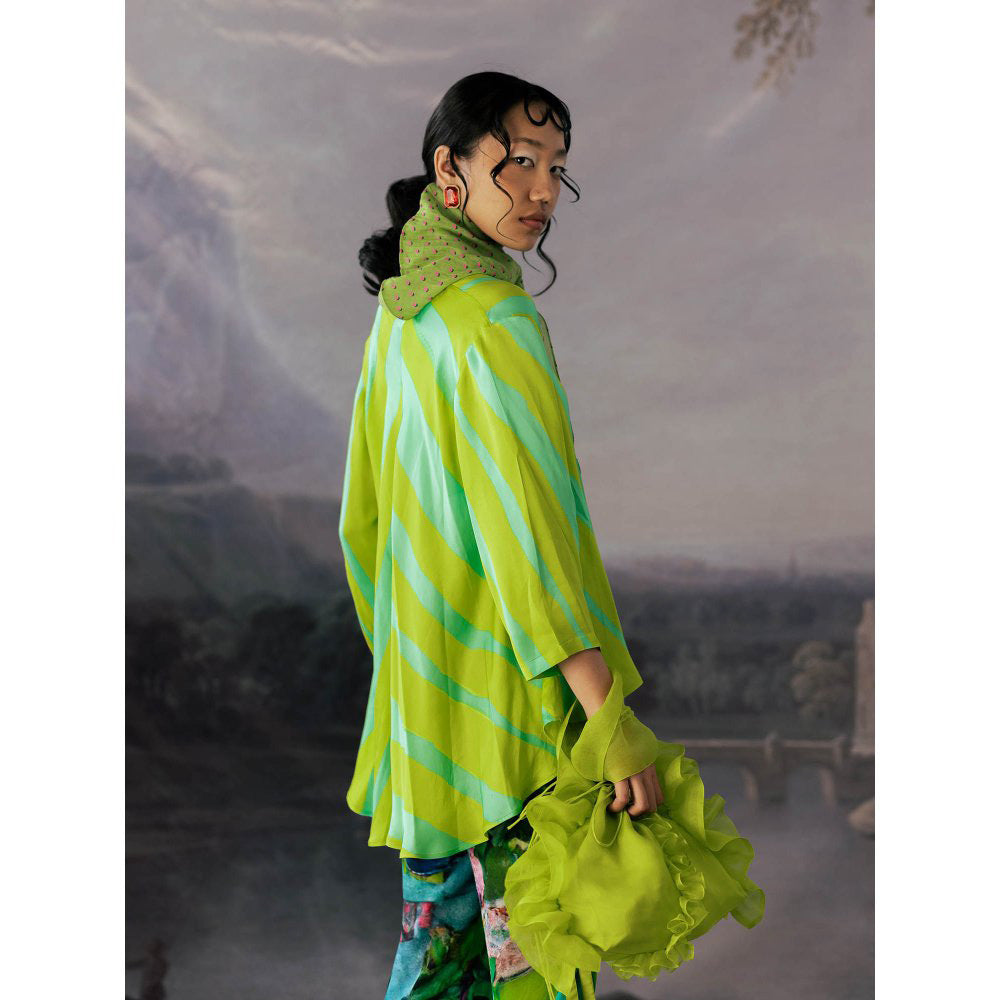 YAVI Green Jenny Shirt Top