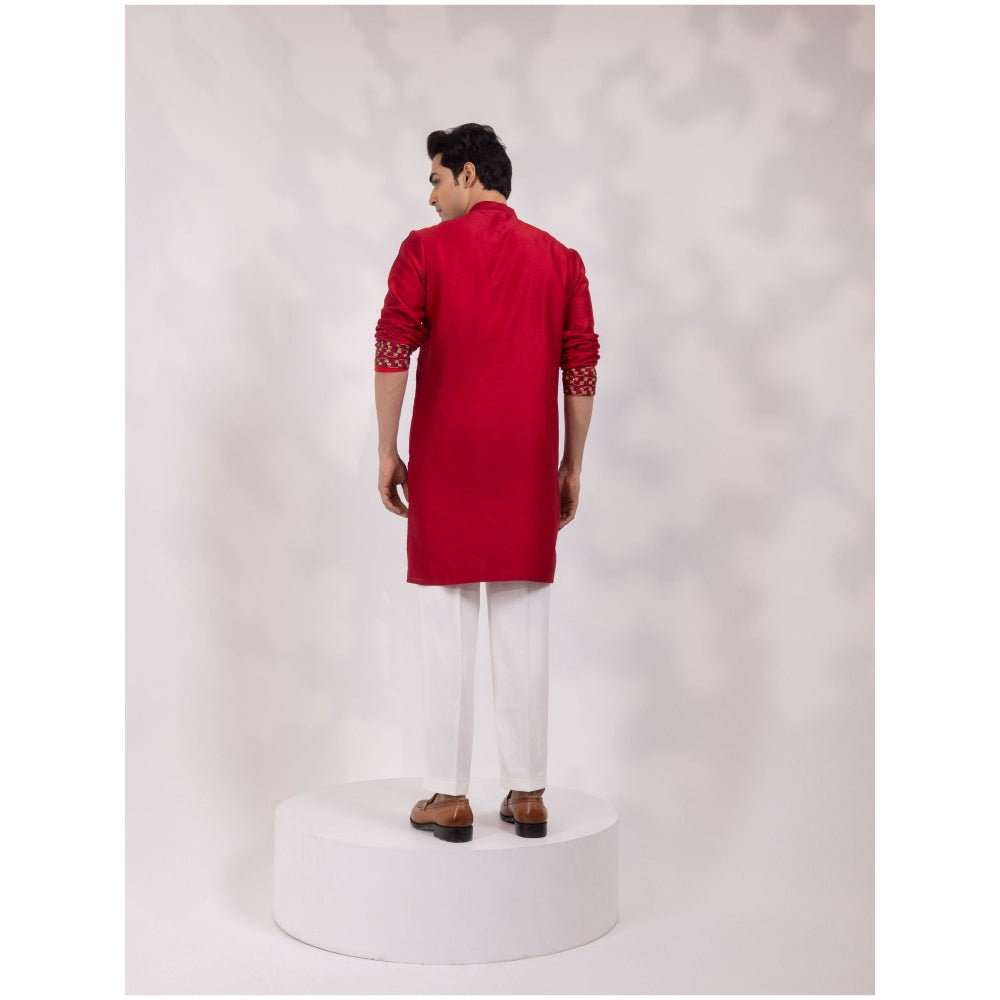 YOSEBA Rang Zarq Mirz Embroidered Kurta with Pant