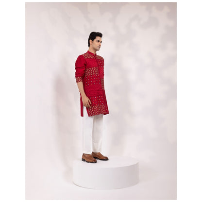 YOSEBA Rang Zarq Mirz Embroidered Kurta with Pant