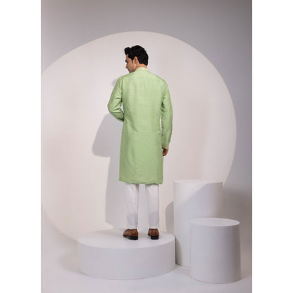 YOSEBA Mehfil Mint Embroidered Kurta with Pant