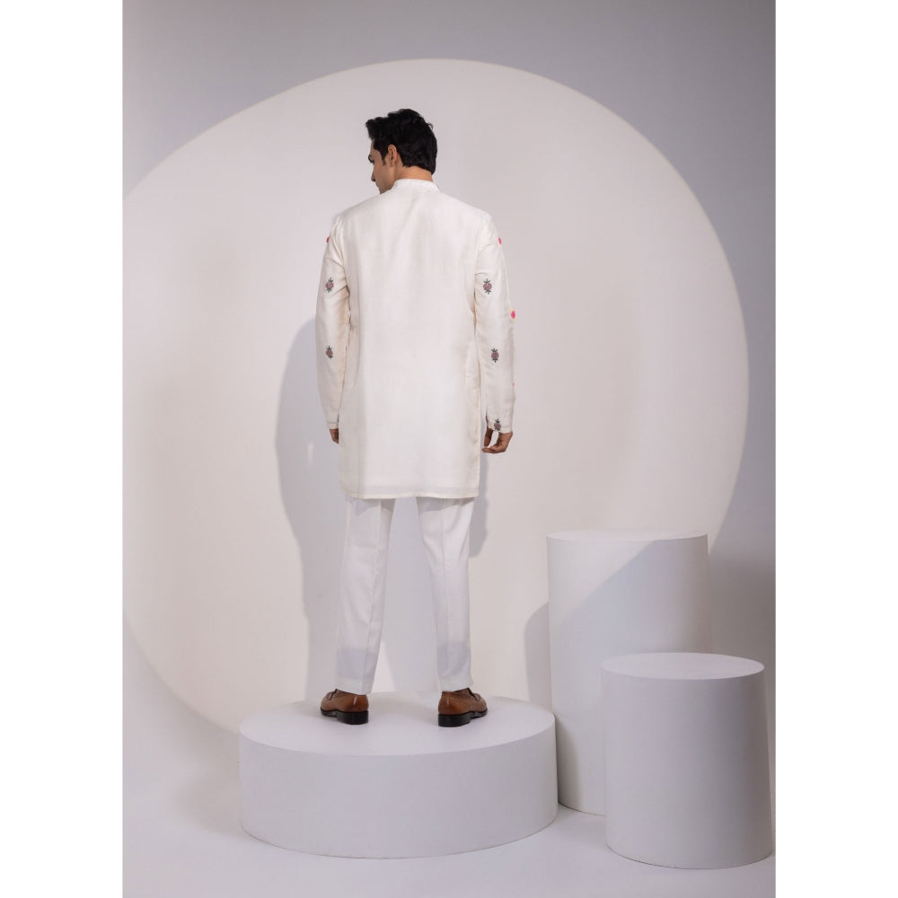 YOSEBA Ivory Gulzar Embroidered Kurta with Pant
