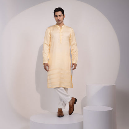 YOSEBA Yellow Embroidered Kurta with Pant