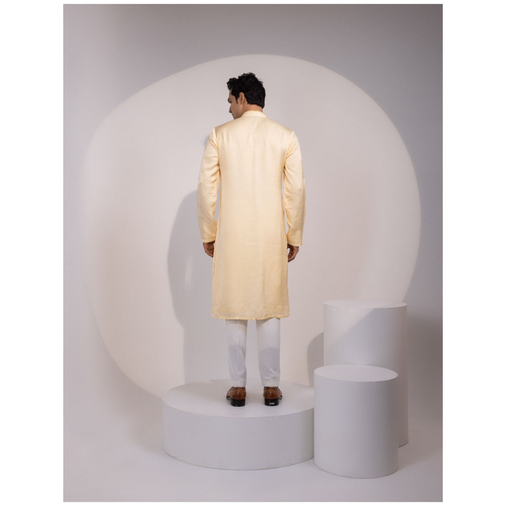 YOSEBA Yellow Embroidered Kurta with Pant