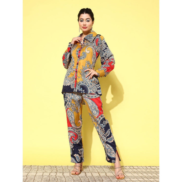 Yufta Multicolor Paisley Printed Co-Ord (Set of 2)