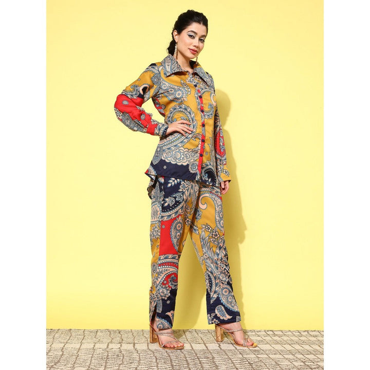 Yufta Multicolor Paisley Printed Co-Ord (Set of 2)