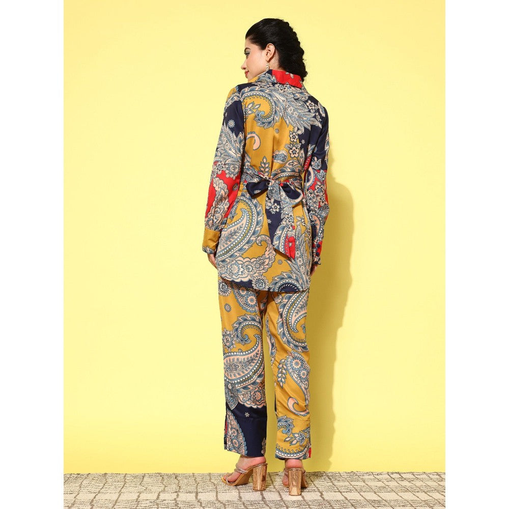 Yufta Multicolor Paisley Printed Co-Ord (Set of 2)