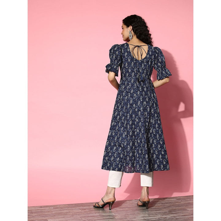 Yufta Women Blue Ethnic Motifs Anarkali Kurta